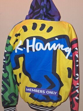 Keith Haring Members Only Pullover Hoodie Sweatshirt Size Small NEW NWT